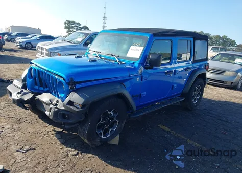 2021 Jeep Wrangler Unlimited Sport S 4X4 z USA, uszkodzony, nr VIN 1C4HJXDN0MW738074